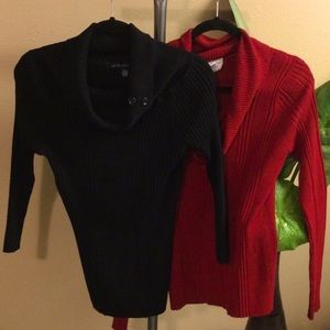 Pair of Cowl Neck Sweaters Sz L